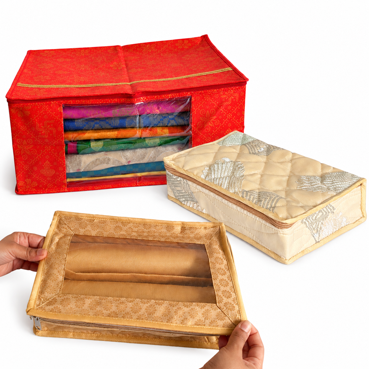 Saree Cover + Jewellery Organiser + Bangle Organiser