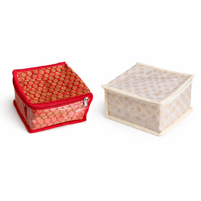 Brocade Ivory Mini jewellery organiser | Travel Friendly Organiser