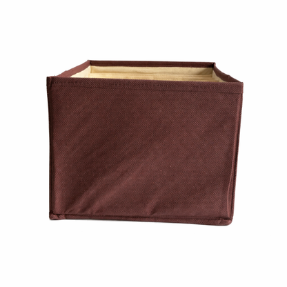 Premium 7-Layer Collapsible Wardrobe Organizer with Compartments | Brown Plain