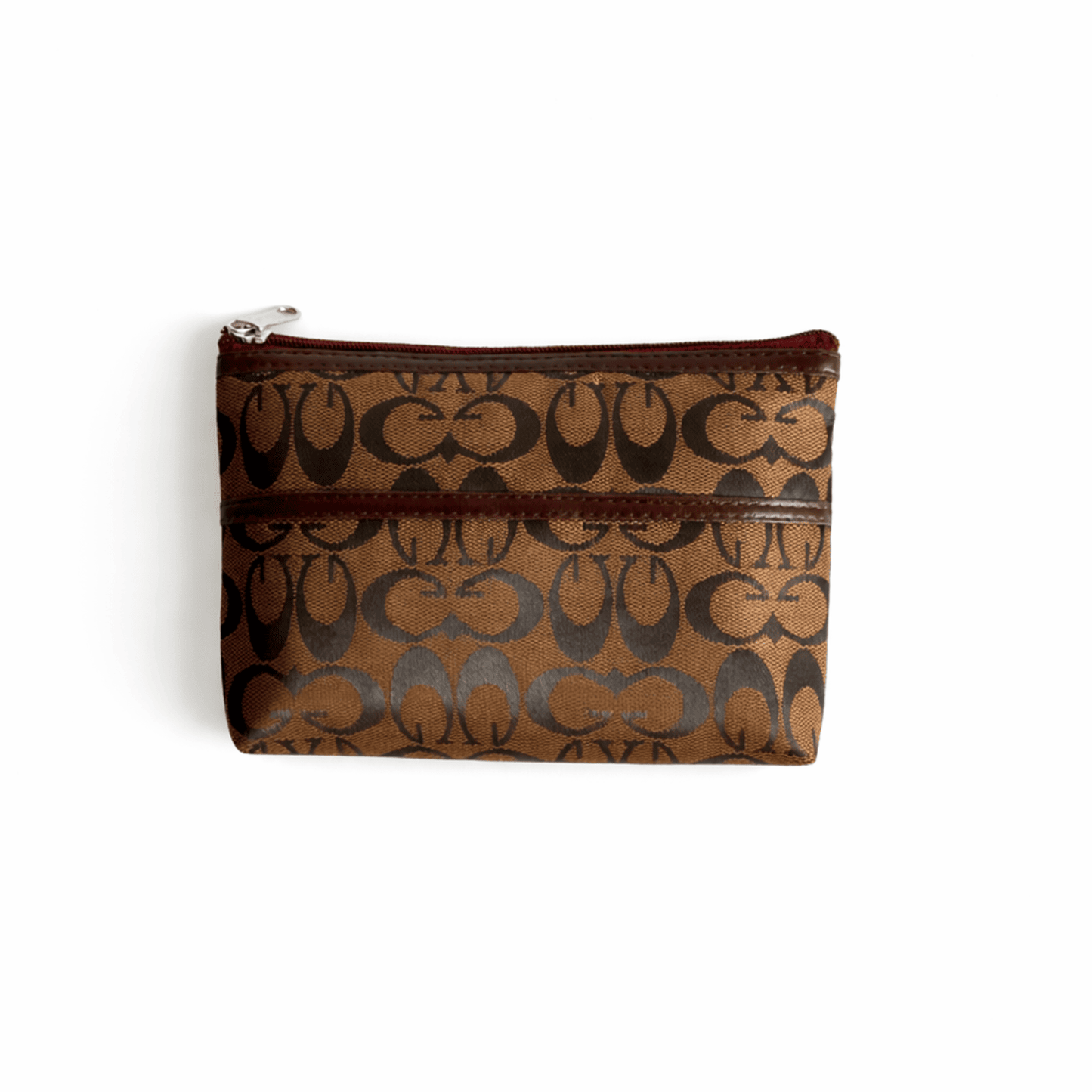 Brown Premium 3-Piece Multipurpose Pouch Set | High Quality Thick Fabric Zip Pouches for Travel, Makeup & Accessories