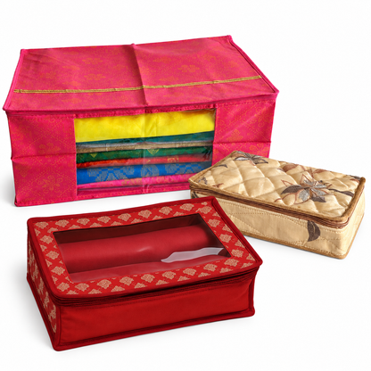 Saree Cover + Jewellery Organiser + Bangle Organiser