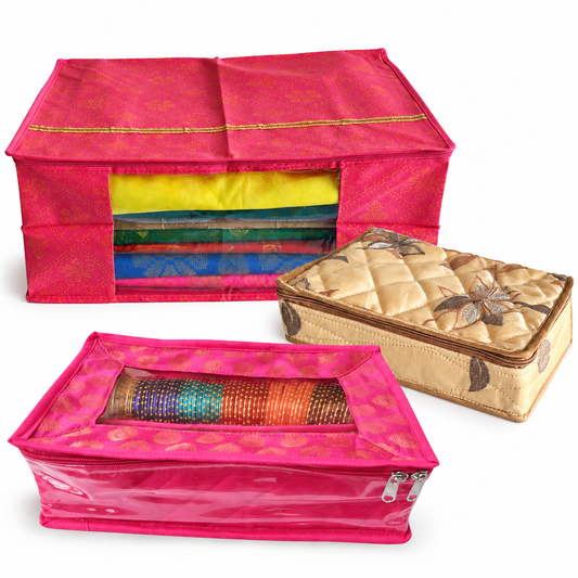 Saree Cover + Jewellery Organiser + Bangle Organiser