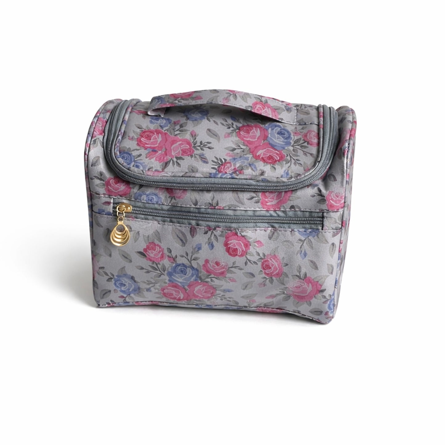 Cosmetic Pouch + 3 Pcs Set Multipurpose Pouches | Grey