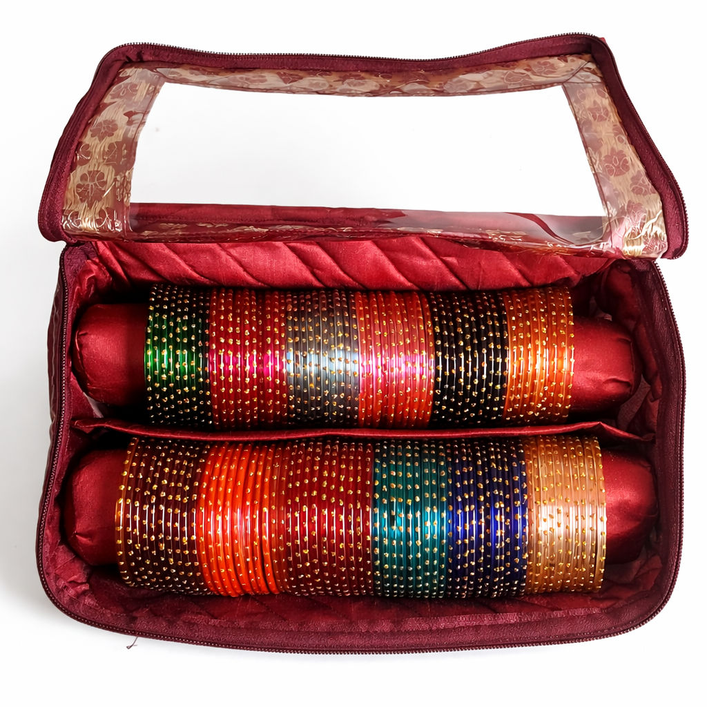 Jewellery Organiser + Bangle Organiser + Saree Cover Red