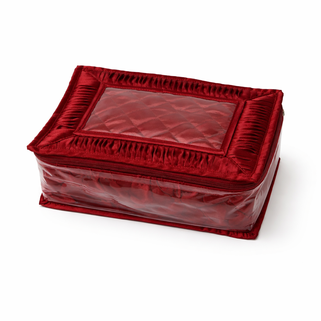 Jewellery Organiser + Bangle Organiser + Saree Cover Red