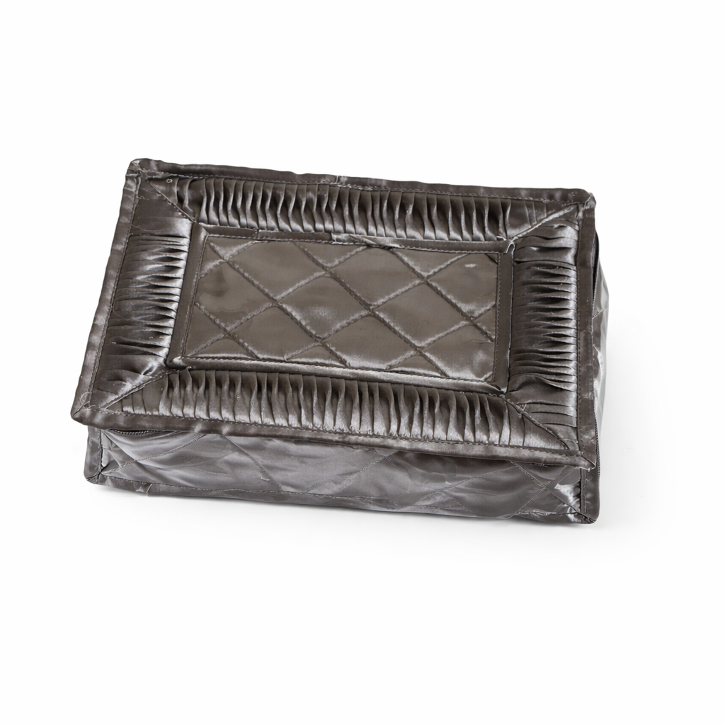 Silver Grey Jewellery Organiser – 11 Detatchable Pocket Travel Kit | Multipurpose Storage